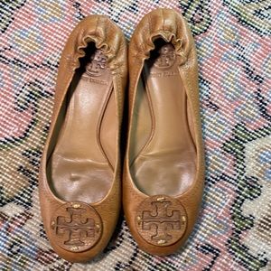 Tory Burch Tan Leather Flats